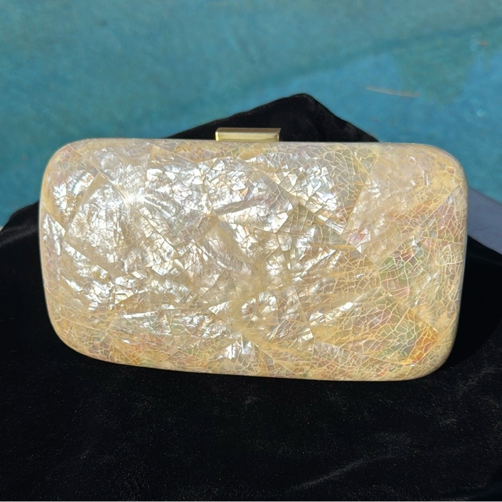 KAYU Shelter Mother Of Pearl Shell Inlay Clutch